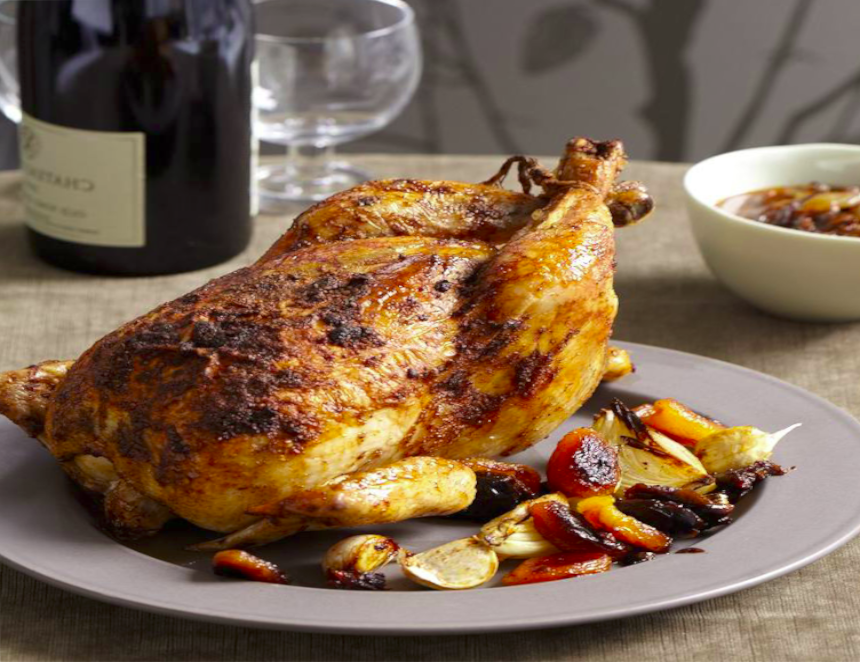 Moroccan Roasted Chicken with Orange Juice by Kitty Morse