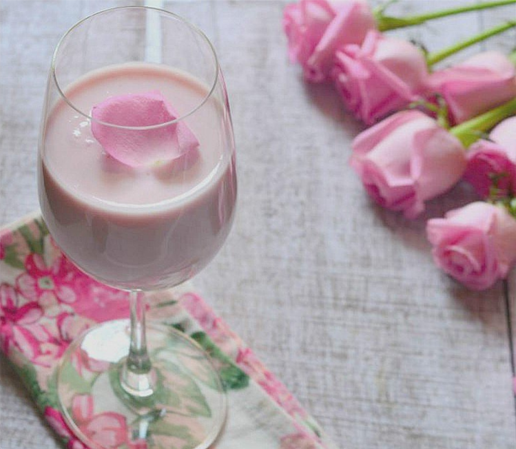 Rose Water Flavored Lassi Recipe