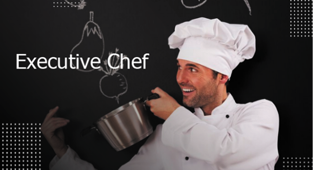 executive chef holding a pot